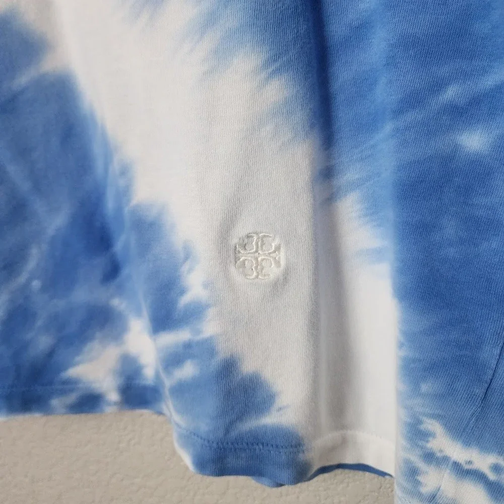 TORY BURCH SPORT blue tie dye tee shirt athleisure size M